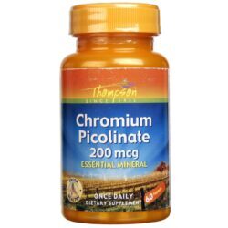 Picolinato de Cromo Thompson 200 mcg - Controle de Glicose e Apetite - 60 Tabletes