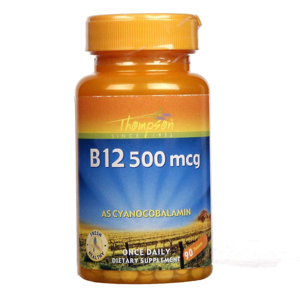 Vitamina B12 Thompson 500 mcg - 90 Tabletes - Energia e Saúde no Brasil