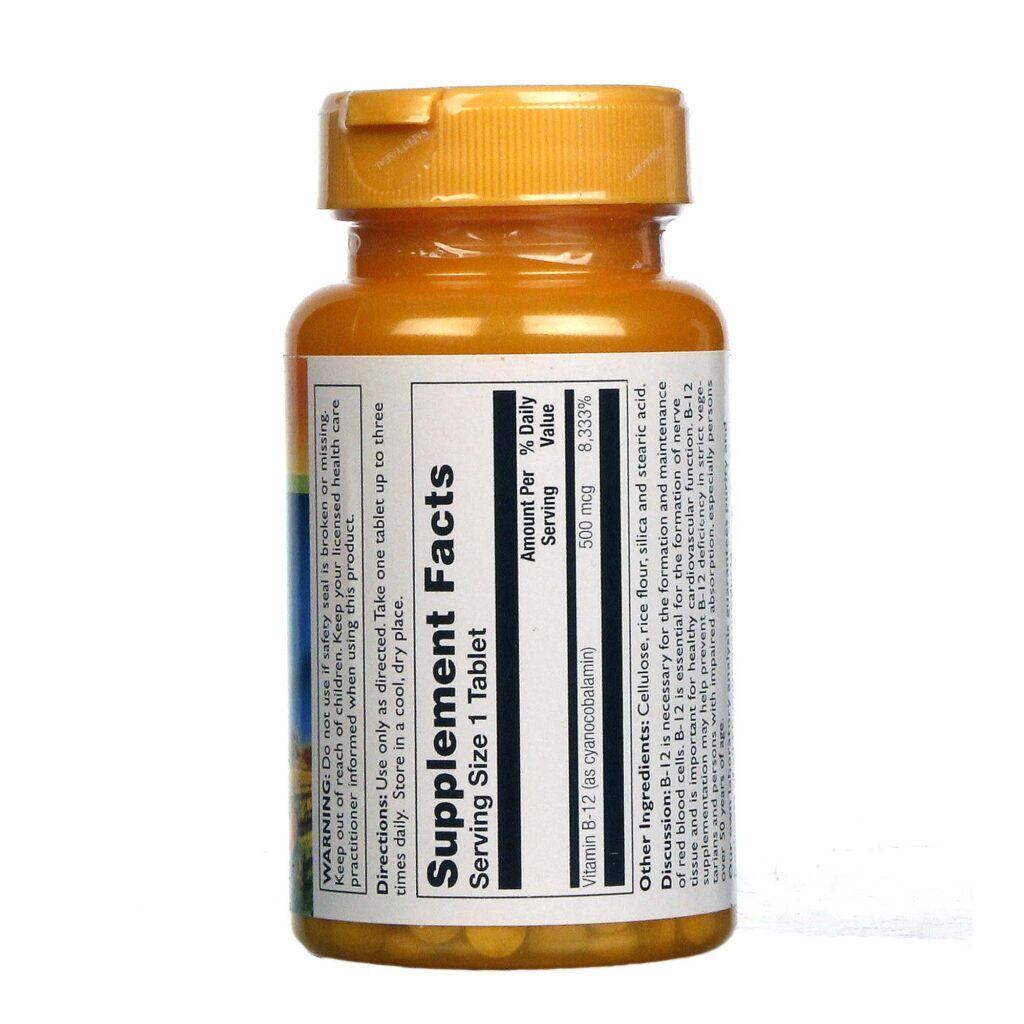 Vitamina B12 Thompson 500 mcg - 90 Tabletes - Energia e Saúde no Brasil - Imagem 2