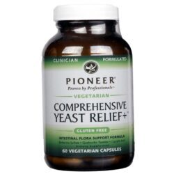 Pioneer Comprehensive Yeast Relief: Alívio Intestinal com 60 Cápsulas Vegetarianas