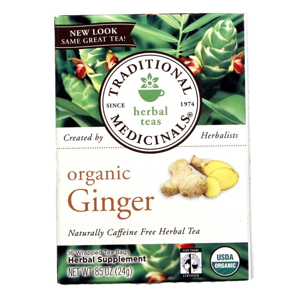 Traditional Medicinals Chá de Gengibre 16 Saquinhos - Alívio Natural e Bem-Estar