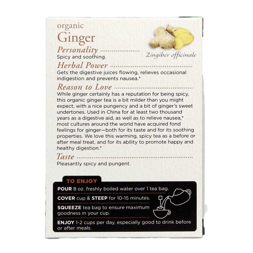 Traditional Medicinals Chá de Gengibre 16 Saquinhos - Alívio Natural e Bem-Estar - Imagem 3