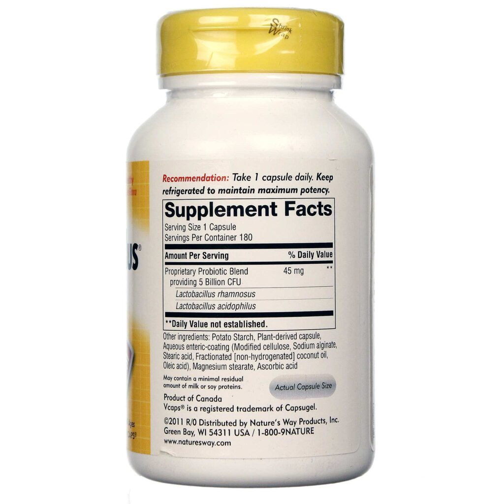Primadophilus Original Nature's Way - 180 Cápsulas Vegetarianas para Saúde Intestinal - Imagem 2