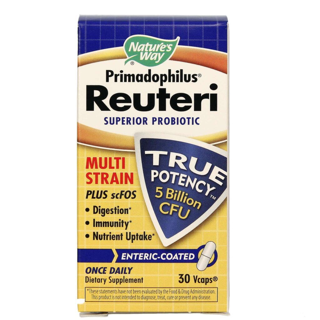Nature's Way Primadophilus Reuteri 30 Cápsulas Vegetarianas - Saúde Intestinal