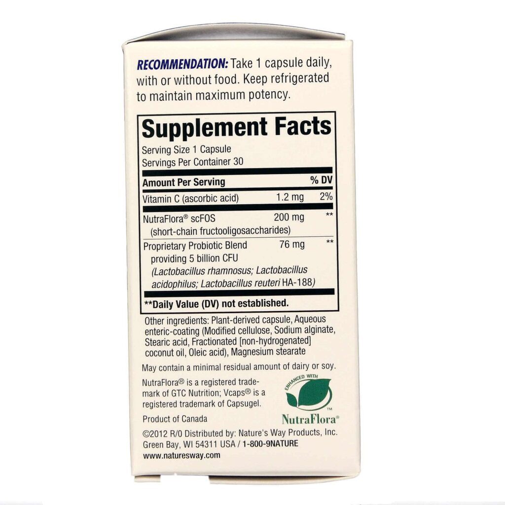 Nature's Way Primadophilus Reuteri 30 Cápsulas Vegetarianas - Saúde Intestinal - Imagem 2