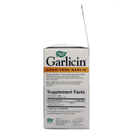 Nature's Way, Garlicin® Saúde Cardiovascular - 180 Tabletes - Image 2