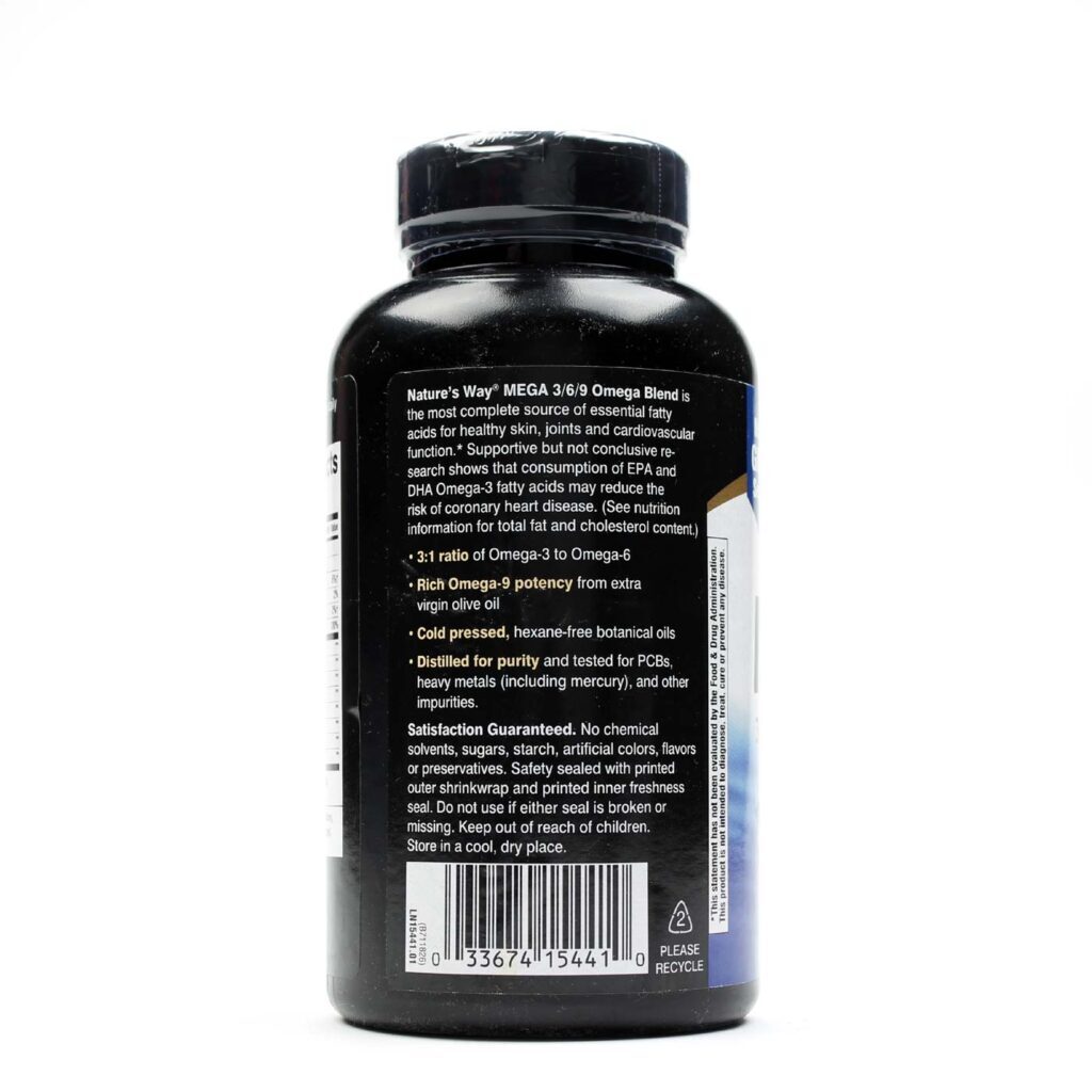 Nature's Way EfaGold MEGA 1350 mg Óleo de Peixe com Limão - 180 Cápsulas Gel - Imagem 3
