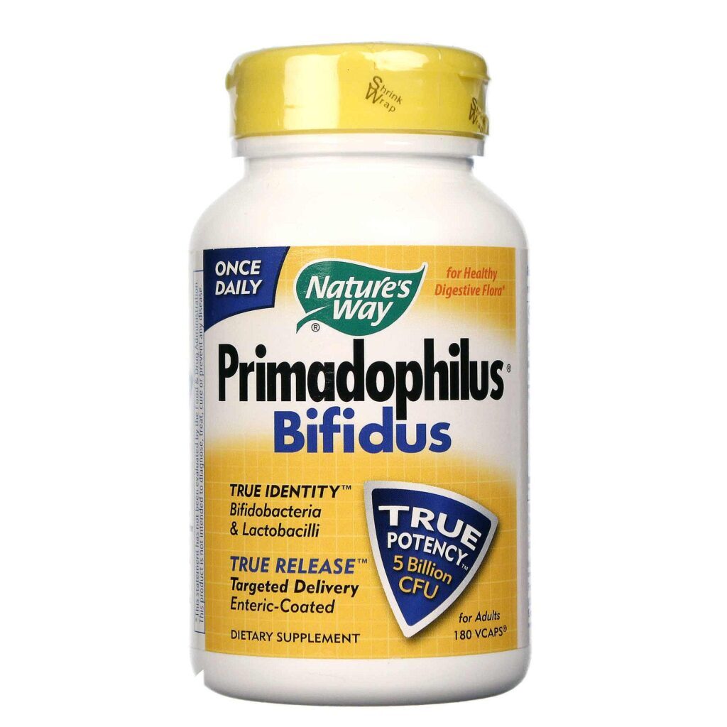Nature's Way Primadophilus Bifidus: Probiótico 180 Cápsulas Vegetarianas para Saúde Intestinal