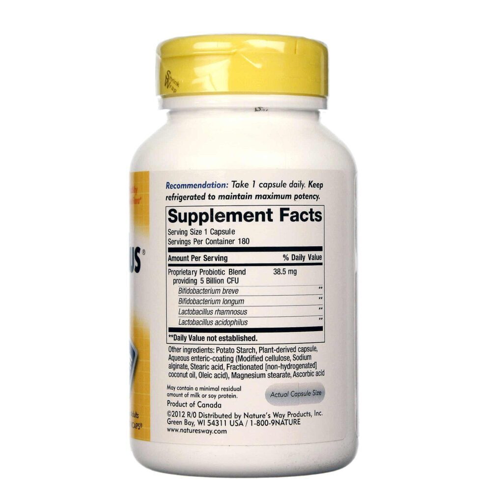 Nature's Way Primadophilus Bifidus: Probiótico 180 Cápsulas Vegetarianas para Saúde Intestinal - Imagem 2