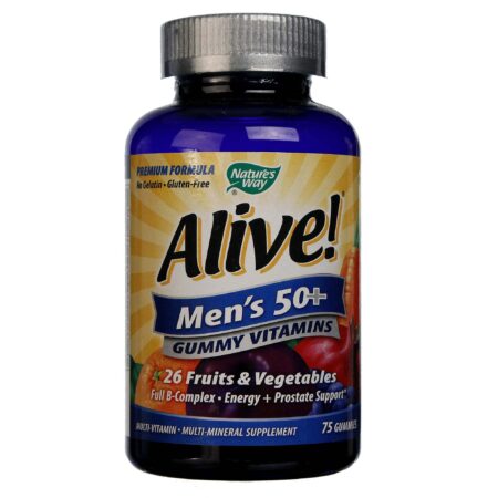 Nature's Way, Multivitamínico Multimineral para Homens 50+ Alive!® - 75 Gomas