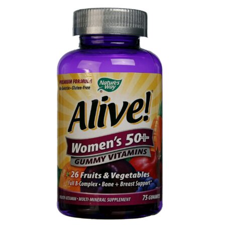 Nature's Way, Alive!® Multivitamínico e Multimineral para Mulheres +50 - 75 Gomas