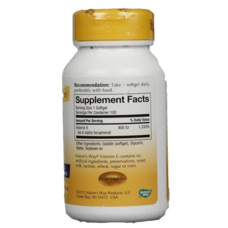 Nature's Way Vitamina E-400 100 Cápsulas: Potencialize Sua Saúde e Bem-Estar - Imagem 2