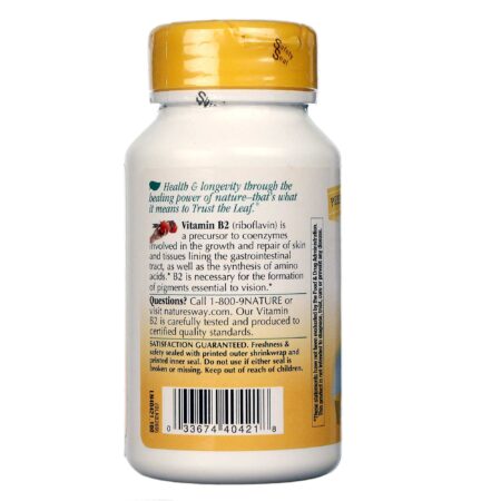 Nature's Way, A vitamina B-2 - 100 mg - 100 Cápsulas - Image 3