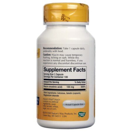 Nature's Way Niacina 100mg - 100 Cápsulas: Energia e Bem-Estar para Você - Imagem 2