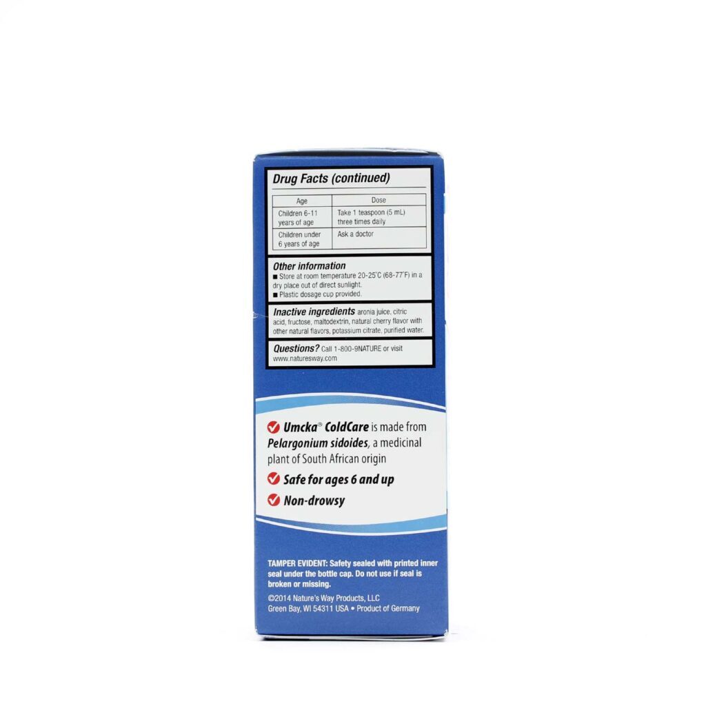 Nature's Way Umcka® Cuidados do Resfriado para Crianças - 120 ml: Alívio Natural e Rápido - Imagem 3
