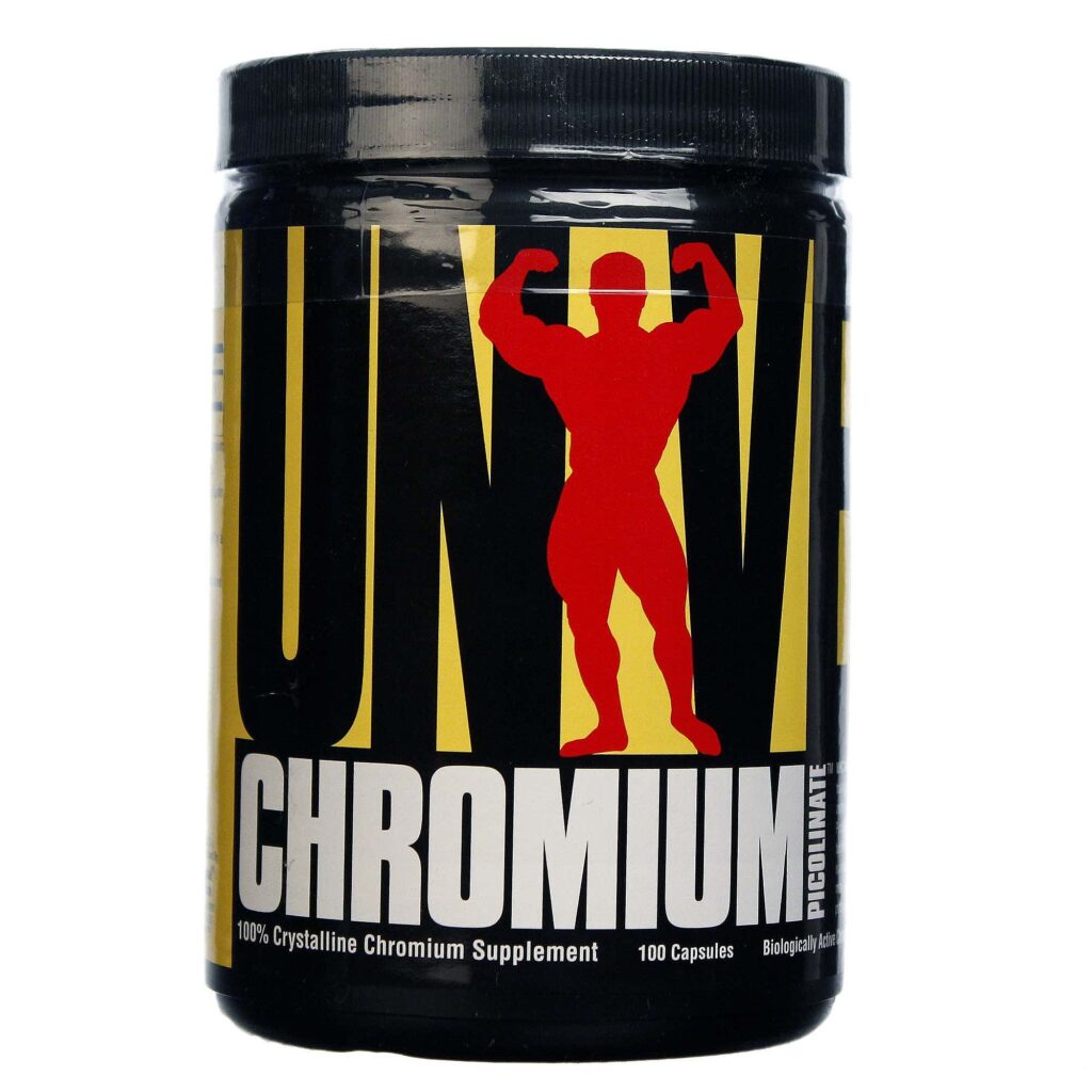 Picolinato de Cromo Universal Nutrition 200 mcg - 100 Cápsulas: Controle de Glicose e Metabolismo