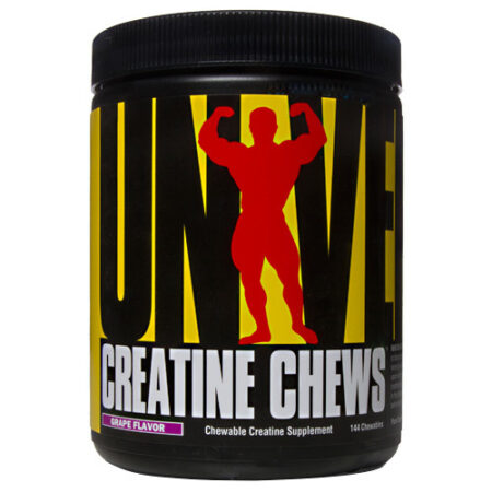 Universal Nutrition, Creatina Mastigável, Uva - 144 Tabletes Mastigáveis