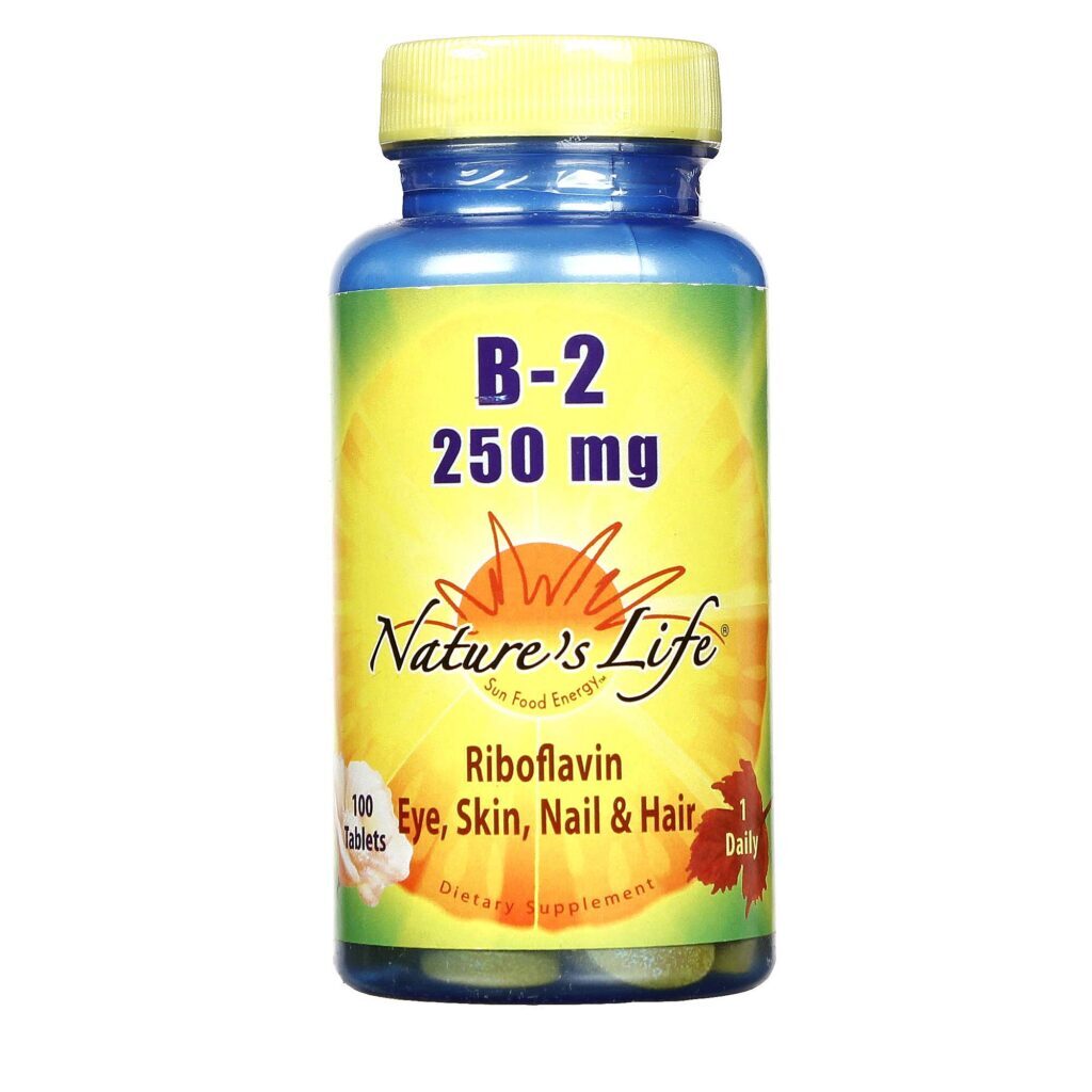 Nature's Life B-2 250 mg: Vitamina B2 Essencial para sua Energia e Bem-Estar - 100 Comprimidos