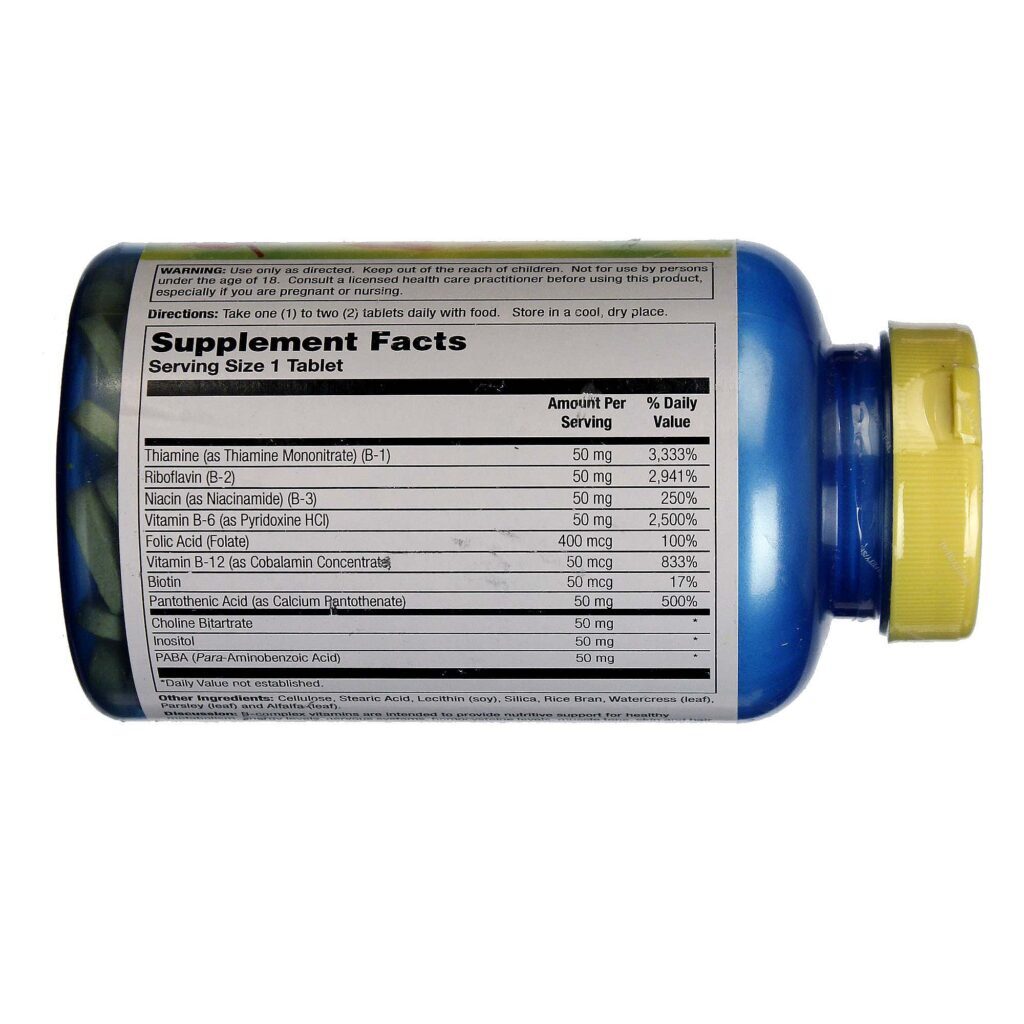 Nature's Life Complexo B 50 mg - Energia e Bem-Estar com 250 Tabletes - Imagem 2