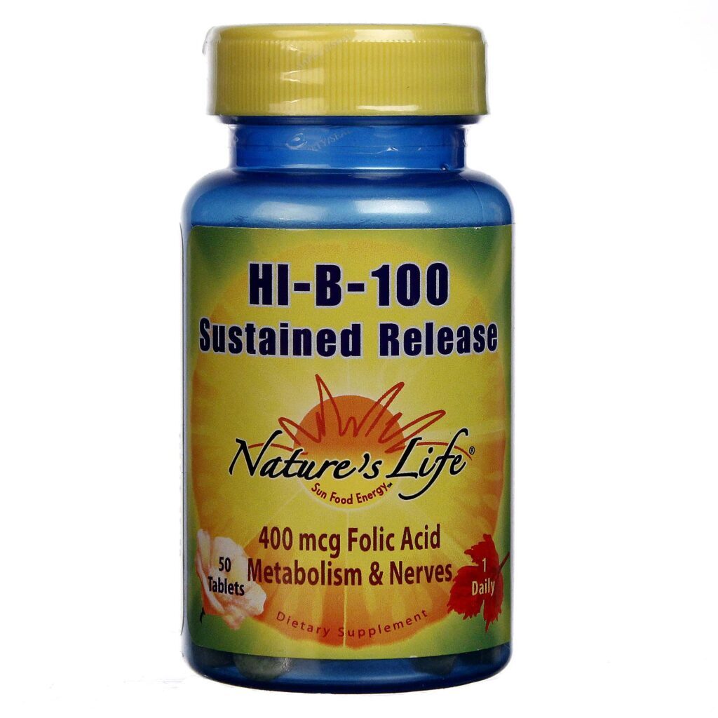 Nature's Life De oi-B-100 Sustentados 50 Tabletes: Energia e Bem-Estar para Seu Dia a Dia
