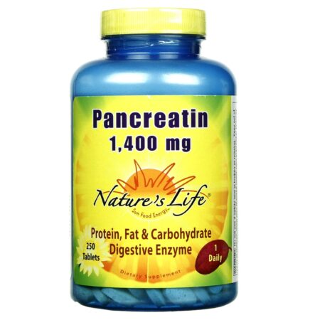 Nature's Life Pancreatina 1.400 mg 250 Tabletes