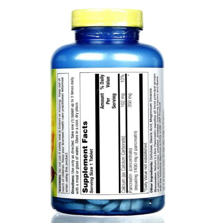 Nature's Life Pancreatina 1.400 mg 250 Tabletes - Image 2