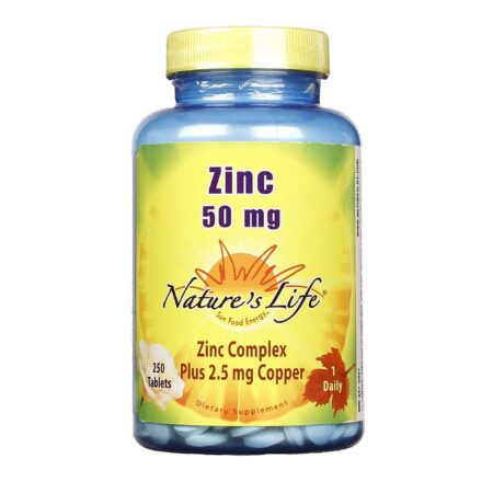 Nature's Life, Zinco 50 mg - 250 Tabletes