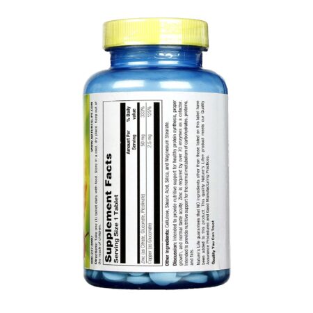 Nature's Life, Zinco 50 mg - 250 Tabletes - Image 2