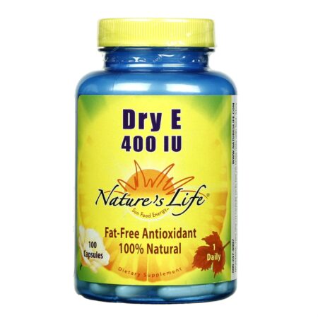 Nature's Life, Vitamina E a seco 400 UI - 100 Cápsulas