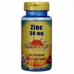 Nature’s Life Zinco 30 mg: 100 Cápsulas Vegetarianas para Imunidade e Saúde
