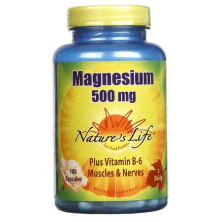 Nature's Life, Magnésio 500 mg - 100 Cápsulas