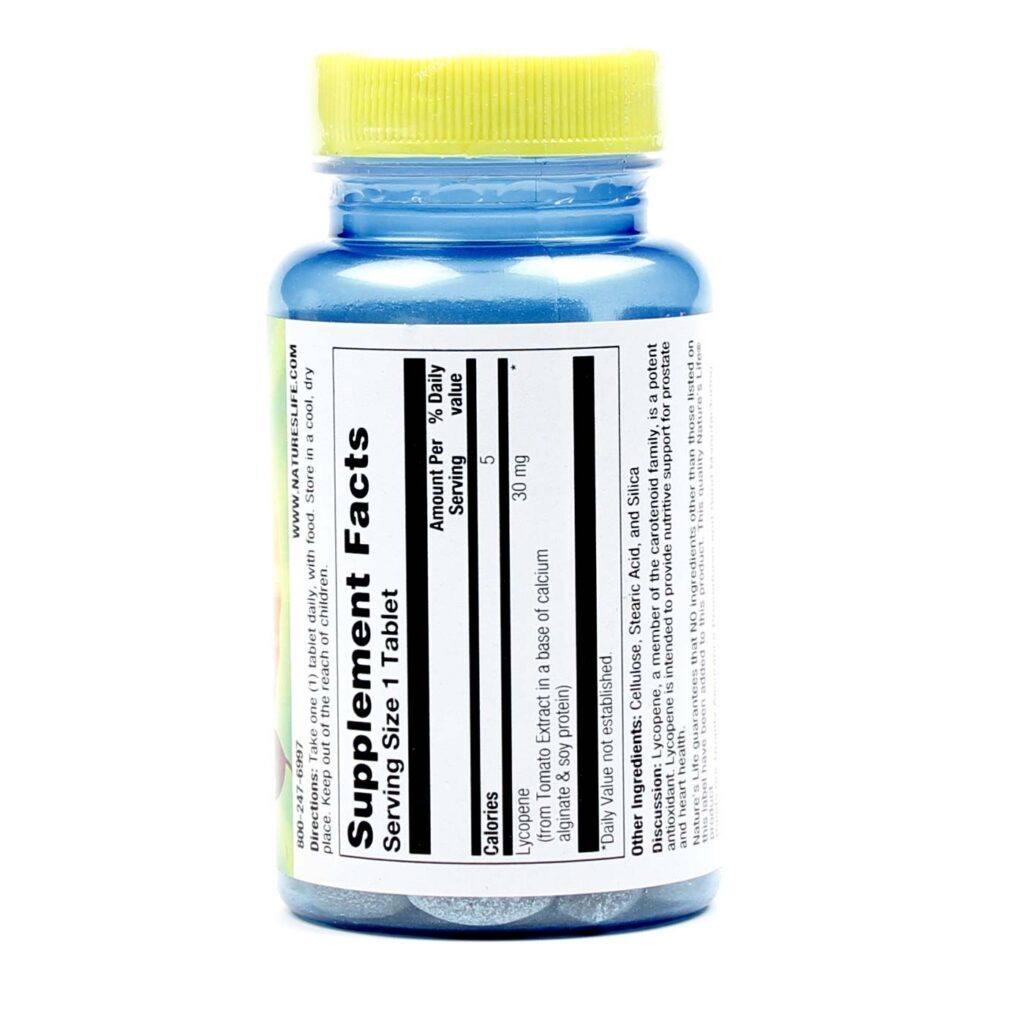 Nature's Life Licopeno 30mg - 30 Tabletes: Antioxidante Poderoso para sua Saúde - Imagem 2