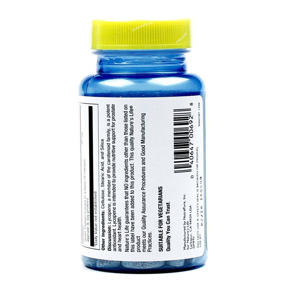 Nature's Life Licopeno 30mg - 30 Tabletes: Antioxidante Poderoso para sua Saúde - Imagem 3