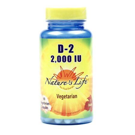 Nature's Life, D-2 2.000 UI - 90 Cápsulas Vegetarianas