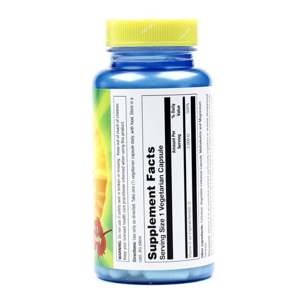 Nature's Life D-2 2.000 UI - 90 Cápsulas Vegetarianas: Vitamina D3 Essencial para o Brasil - Imagem 2