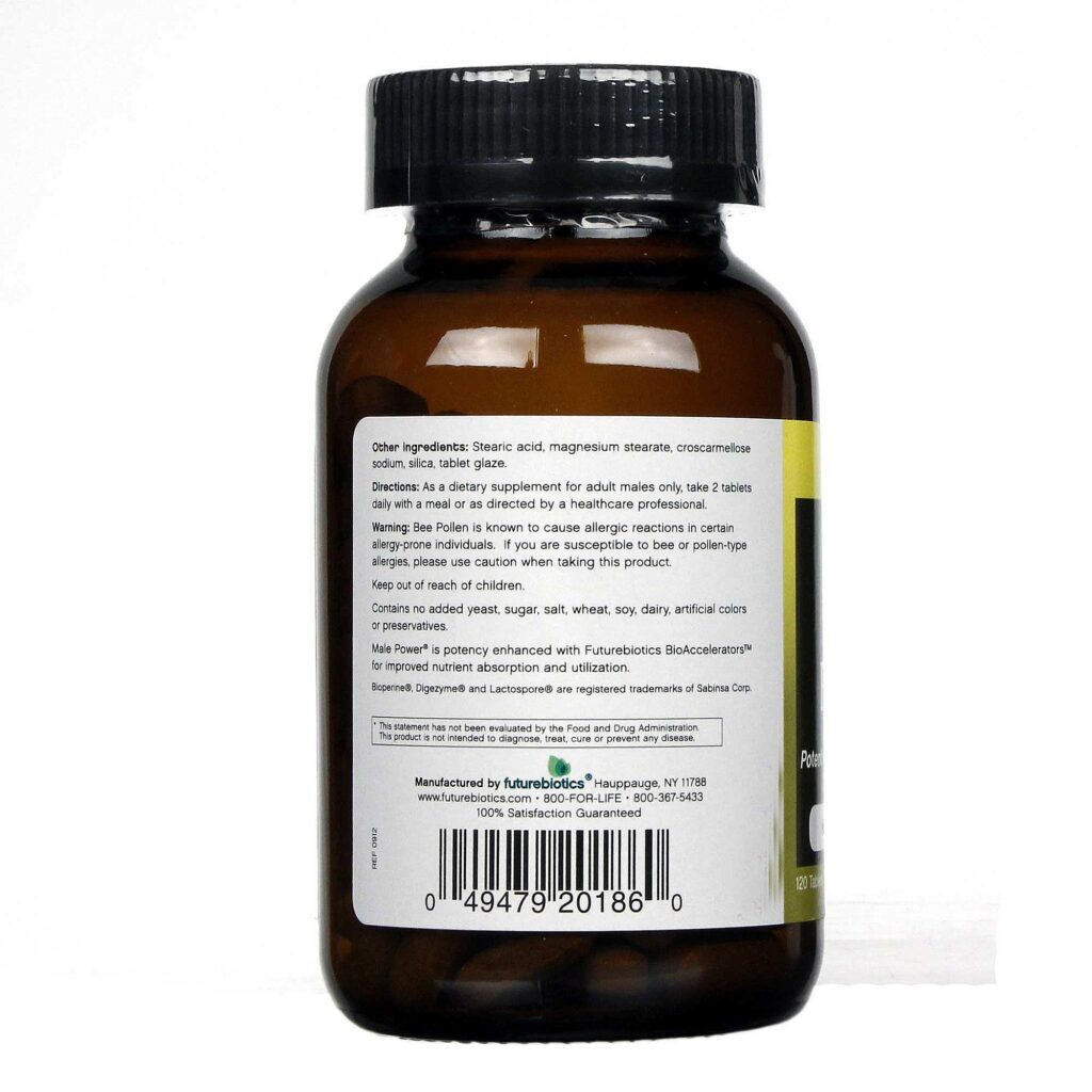 Futurebiotics Male Power Nutrição Masculina 120 Tabletes: Energia e Vitalidade - Imagem 3
