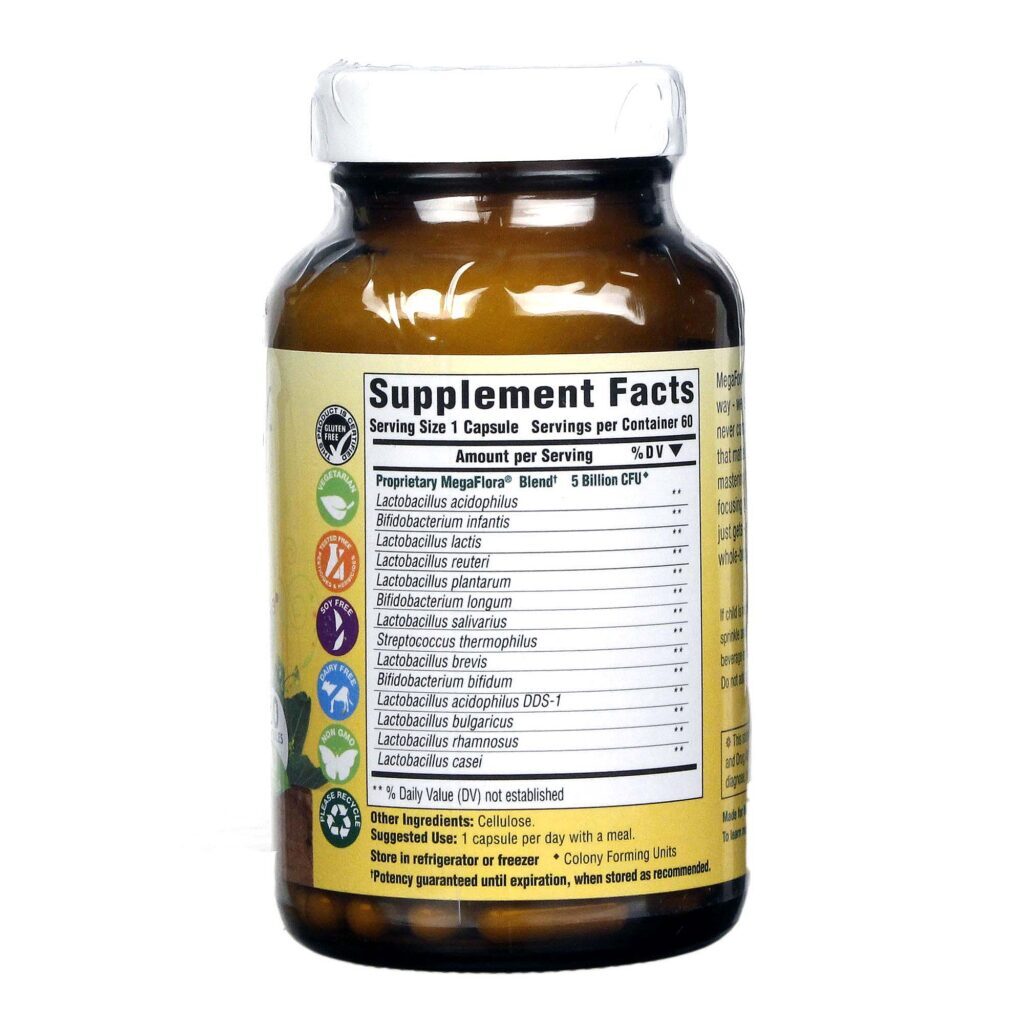 MegaFood Probiótico Kids N 'Us™ Megaflora - 60 Cápsulas: Saúde Intestinal Infantil - Imagem 2