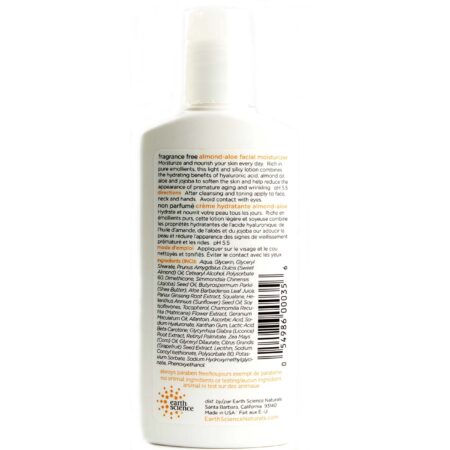 Earth Science, Hidratante Facial de Amêndoas e Aloe Vera - 150 ml (5 fl oz) - Image 2