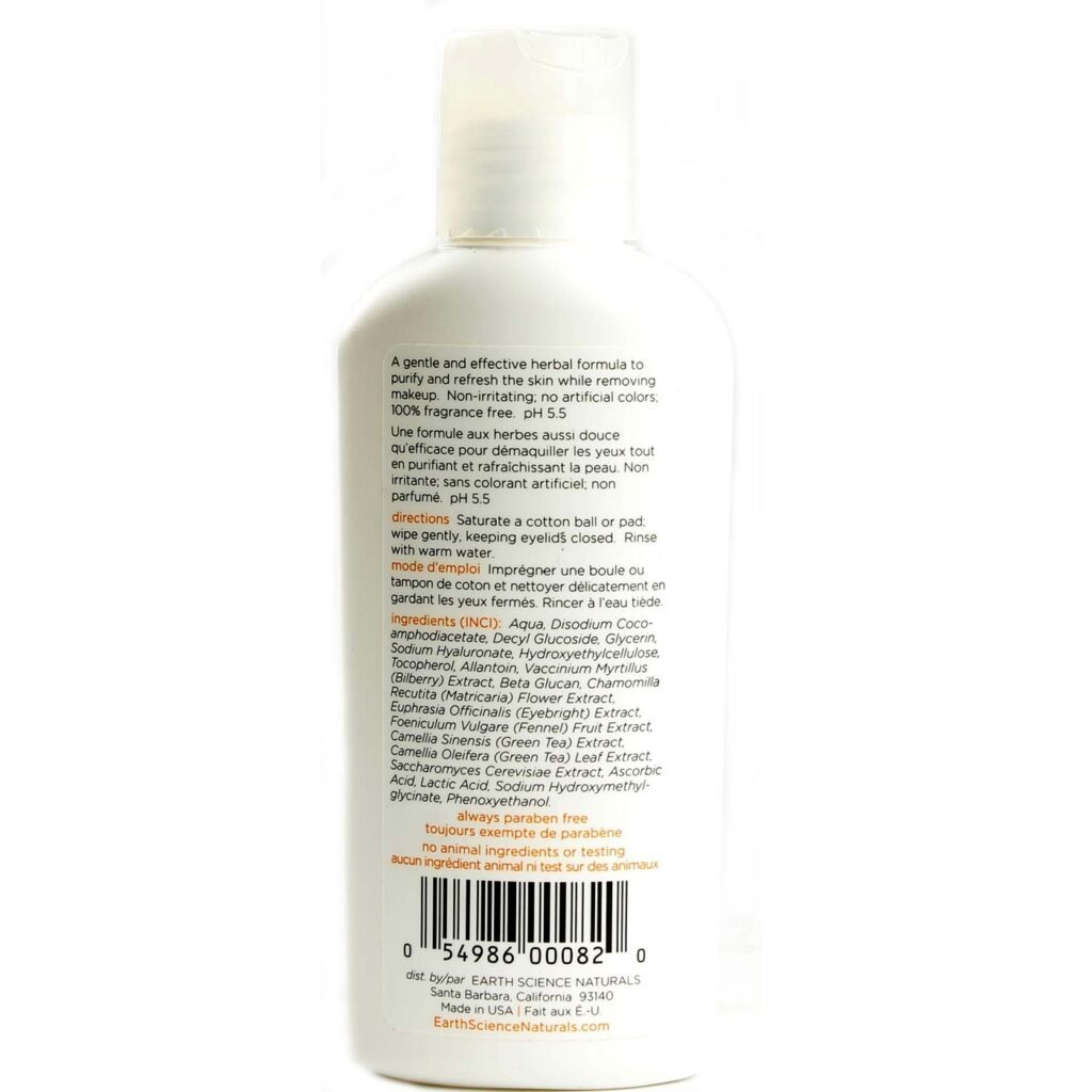 Earth Science Removedor de Maquiagem Olhos Camomila Chá Verde 118ml - Imagem 2