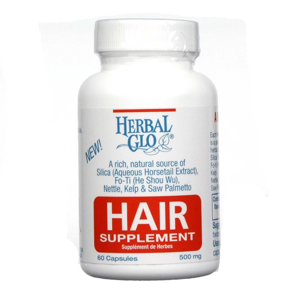 Herbal Glo - Suplemento para Queda de Cabelo 60 Cápsulas - Nutrição Capilar Avançada