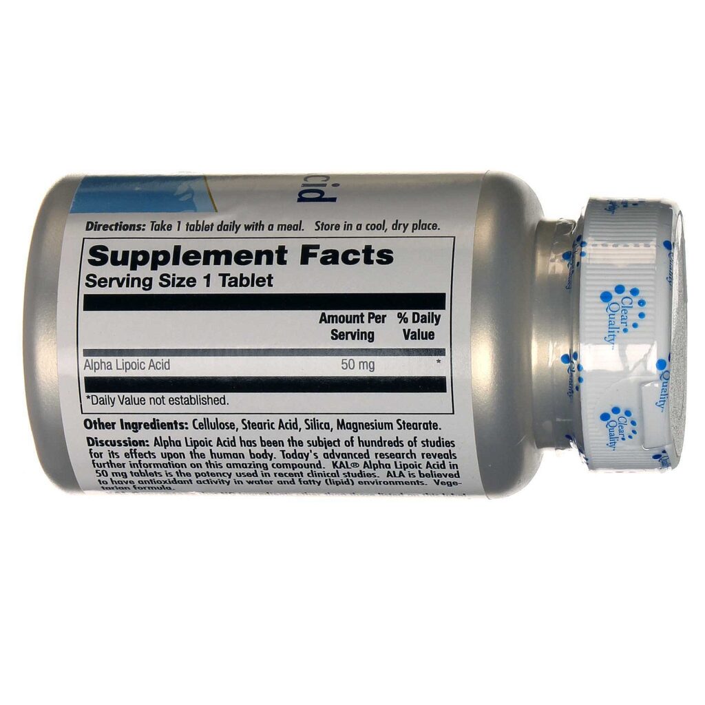 Kal Ácido Alfa-Lipóico 50mg 30 Tabletes - Antioxidante Essencial para sua Saúde - Imagem 2