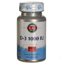 Kal D3 1000 UI - Vitamina D3 para Saúde Óssea e Imunidade - 100 Cápsulas