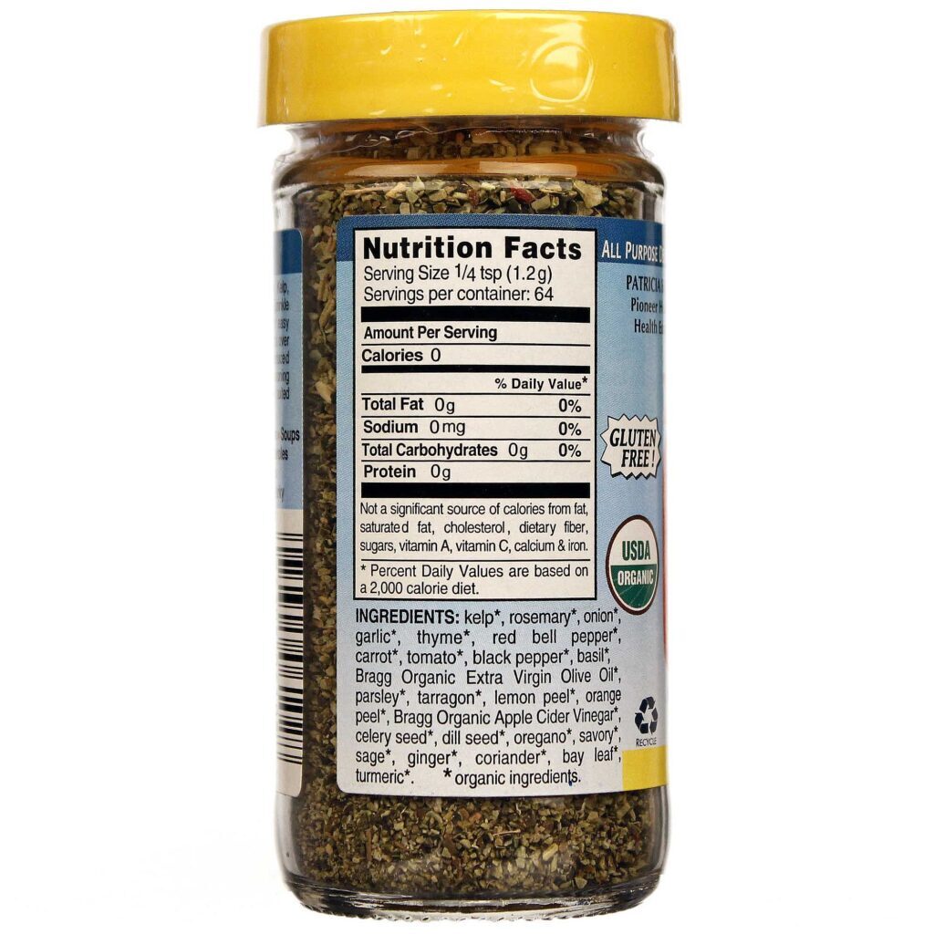 Bragg Tempero de Algas Marinhas Orgânico 76.5 gr - Um Toque Salino Saudável - Imagem 2