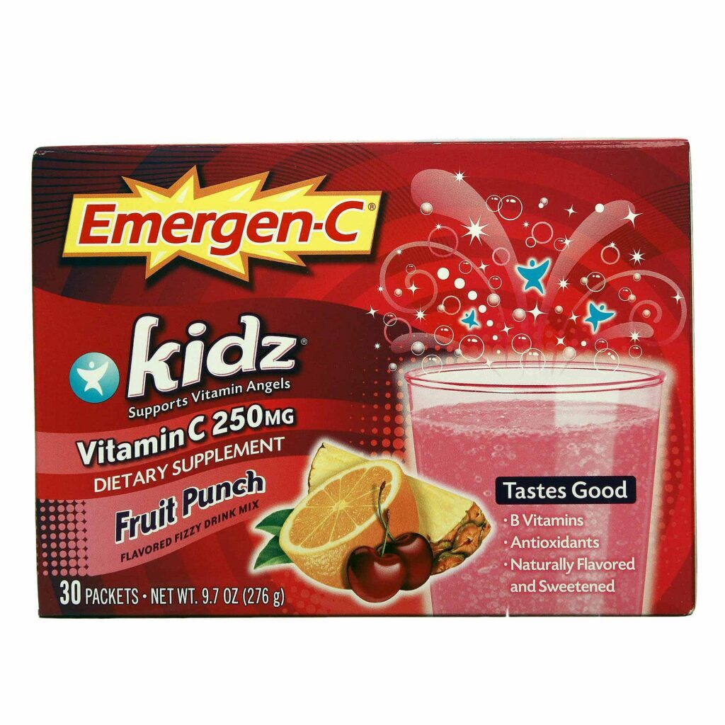 Emergen-C® Kidz Ponche de Frutas 30 Pacotes: Imunidade e Energia para Crianças