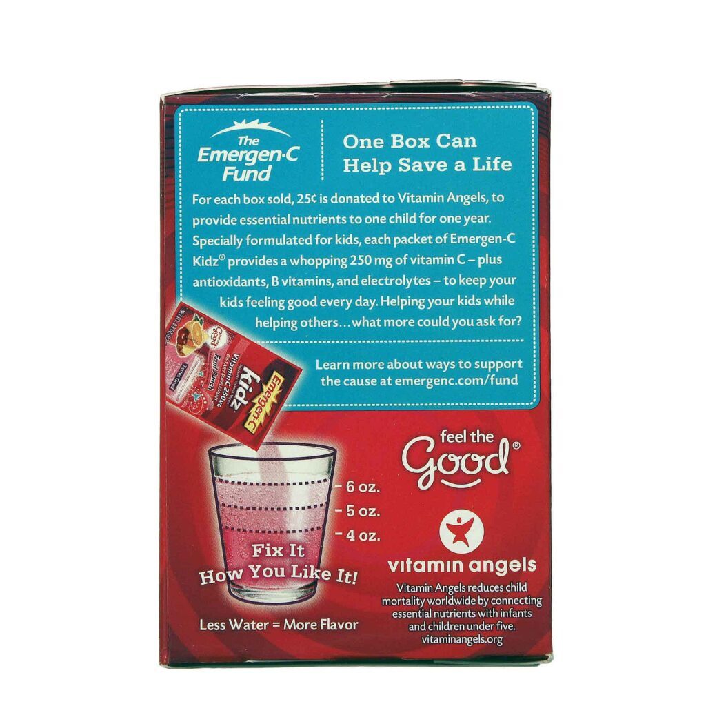 Emergen-C® Kidz Ponche de Frutas 30 Pacotes: Imunidade e Energia para Crianças - Imagem 3