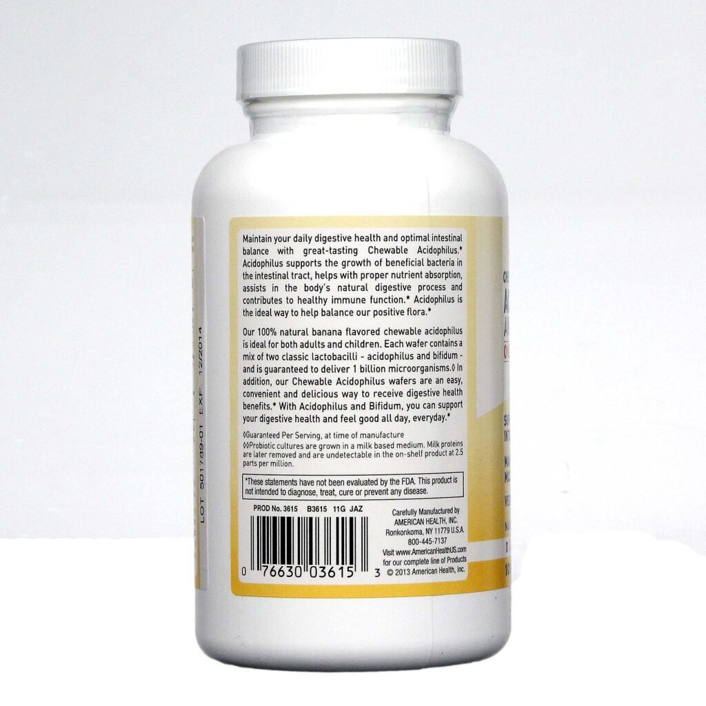 American Health Wafers de Acidophilus Banana - 100 Unidades Mastigáveis - Imagem 3