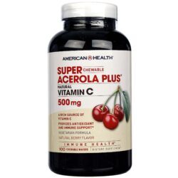 American Health Super Acerola 500mg: 100 Wafers Mastigáveis para Imunidade e Bem-Estar