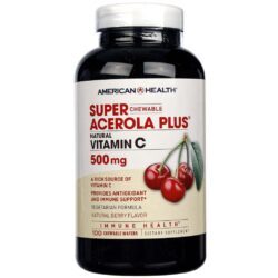 American Health Super Acerola 500mg: 100 Wafers Mastigáveis para Imunidade e Bem-Estar