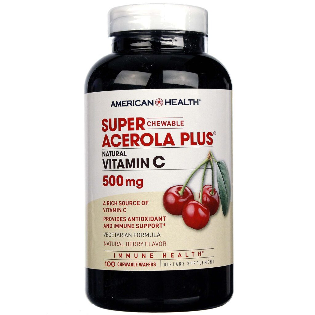 American Health Super Acerola 500mg: 100 Wafers Mastigáveis para Imunidade e Bem-Estar