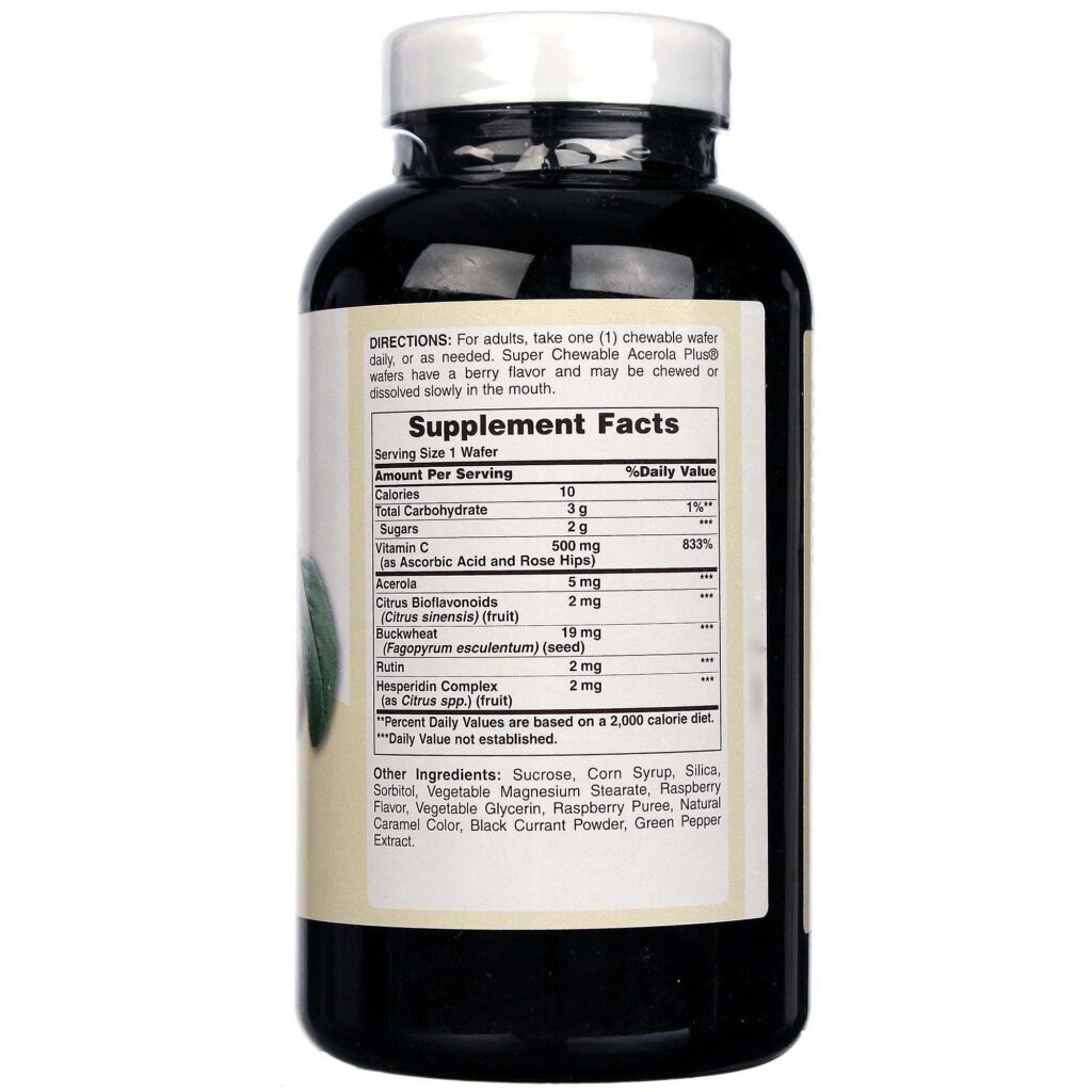 American Health Super Acerola 500mg: 100 Wafers Mastigáveis para Imunidade e Bem-Estar - Imagem 2